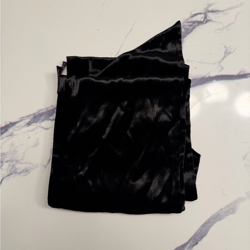 Ralph Lauren Collection black silk-viscose velvet Purple Label EveningWrap/scarf